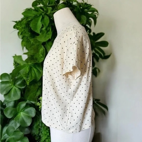 MADEWELL Cap-Sleeve Boxy Tee in Polka Dot sz Small - Picture 6 of 6